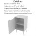 Conjunto Para Banheiro Gabinete Com Cuba e Espelheira Branco BN3630x41x42 Tecno Mobili
