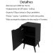 Conjunto Para Banheiro Gabinete Com Cuba e Espelheira Preto BN3630x41x42 Tecno Mobili