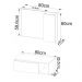 Conjunto Para Banheiro Gabinete E Espelheira BN3601x02 Amendoa Tecno Mobili