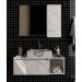 Conjunto Para Banheiro Gabinete E Espelheira BN3601x02 Marmore Branco Tecno Mobili