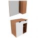 Conjunto Para Banheiro Gabinete E Espelheira BN3605x02 Amendoa Branco Tecno Mobili