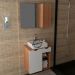 Conjunto Para Banheiro Gabinete E Espelheira BN3605x02 Amendoa Branco Tecno Mobili