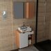 Conjunto Para Banheiro Gabinete E Espelheira BN3605x02 Amendoa Branco Tecno Mobili