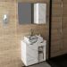Conjunto Para Banheiro Gabinete E Espelheira BN3605x02 Marmore Branco Tecno Mobili