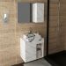 Conjunto Para Banheiro Gabinete E Espelheira BN3605x02 Marmore Branco Tecno Mobili