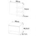 Conjunto Para Banheiro Gabinete E Espelheira BN3606x08 Amendoa Branco Tecno Mobili