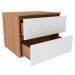 Conjunto Para Banheiro Gabinete E Espelheira BN3607x02 Amendoa Branco Tecno Mobili