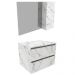 Conjunto Para Banheiro Gabinete E Espelheira BN3607x02 Marmore Branco Tecno Mobili
