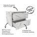 Conjunto Para Banheiro Gabinete E Espelheira BN3607x02 Marmore Branco Tecno Mobili
