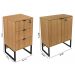 Conjunto Para Escritorio 4 Peças Office Tubular Amendoa Preto Tecno Mobili