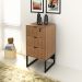 Conjunto Para Escritorio 4 Peças Office Tubular Amendoa Preto Tecno Mobili