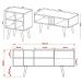 Conjunto Para Sala De Estar 05 Peças Natural Off White Tecno Mobili