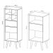 Conjunto Para Sala De Estar 05 Peças Natural Off White Tecno Mobili