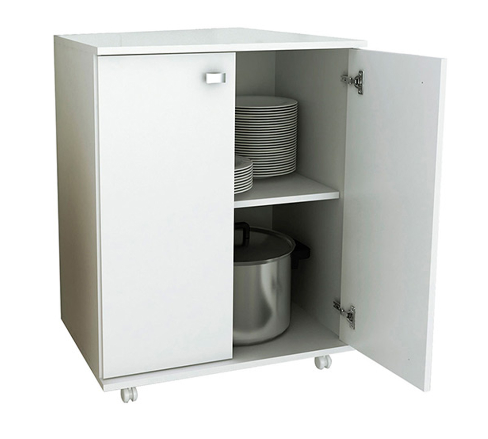 Conjunto de Armários para Lavanderia 03 Peças CJ2 Branco Tecno Mobili