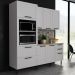 Cozinha Modulada 4 Pecas 190 cm MDF Branco Carvalho Tecno Mobili