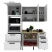 Cozinha Modulada 4 Pecas 190 cm MDF Branco Carvalho Tecno Mobili