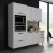 Cozinha Modulada 4 Pecas 190 cm MDF Branco Carvalho Tecno Mobili