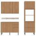 Cozinha Modulada 4 Pecas 200 cm Freijo Marmore Branco Tecno Mobili