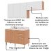 Cozinha Modulada 4 Pecas 200 cm MDP Freijo Branco Marmore Branco Tecno Mobili