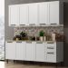 Cozinha Modulada 6 Pecas 190 cm MDF Branco Carvalho Tecno Mobili