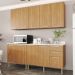 Cozinha Modulada 6 Pecas 200 cm MDP Freijo Marmore Branco Tecno Mobili
