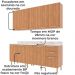Cozinha Modulada 6 Pecas 200 cm MDP Freijo Marmore Branco Tecno Mobili