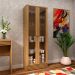 Cristaleira 2 Portas E 5 Prateleiras De Vidro CR6002 Natural Tecno Mobili