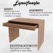 Escrivaninha Mesa Escritorio 1 Gaveta Ripada ME4173 Amendoa Tecno Mobili
