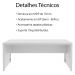 Escrivaninha Mesa Escritorio 180 cm ME4185 Branco Tecno Mobili