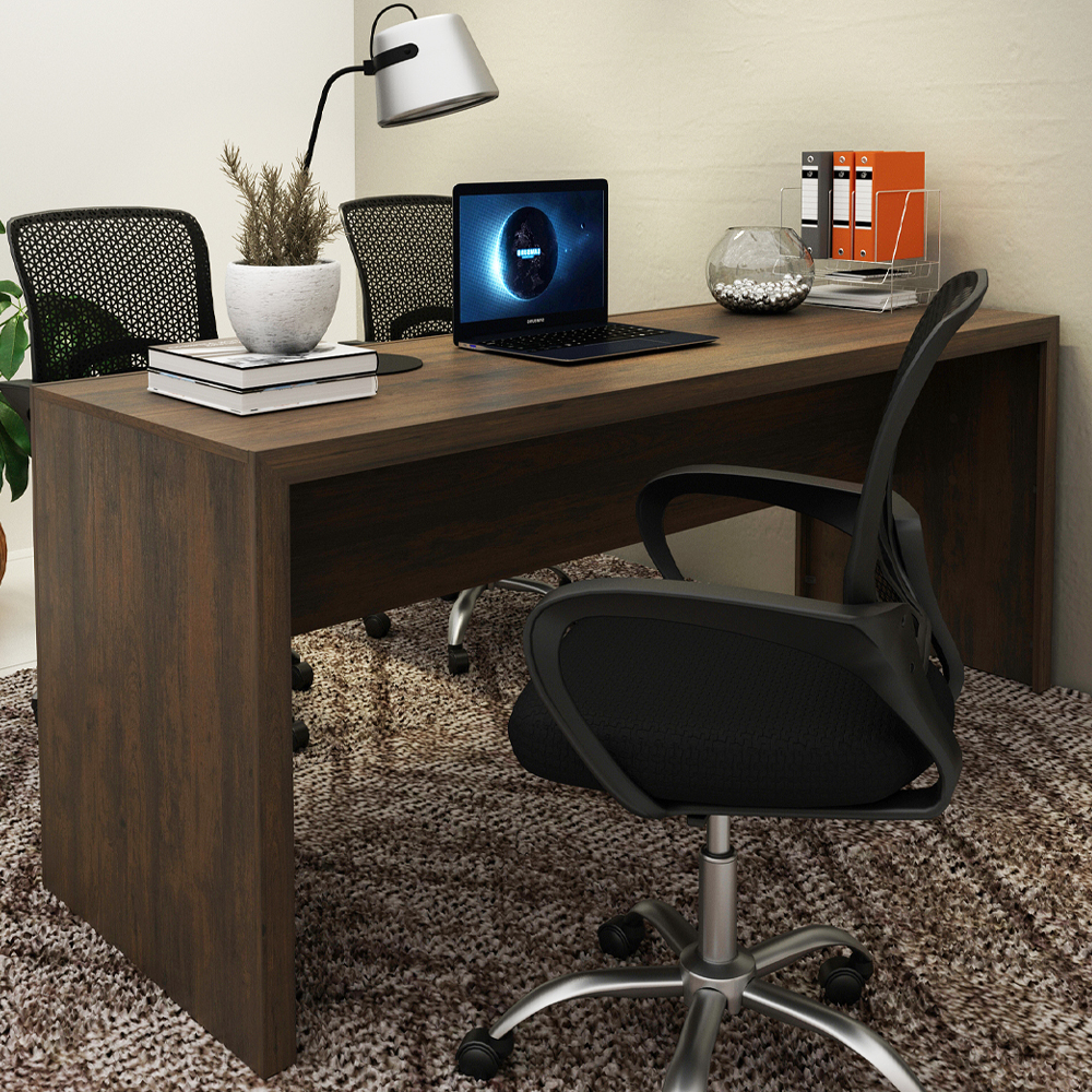 Escrivaninha Mesa Escritorio 180 cm ME4185 Rustico Tecno Mobili
