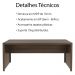 Escrivaninha Mesa Escritorio 180 cm ME4185 Rustico Tecno Mobili