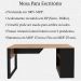 Escrivaninha Mesa Escritorio 2 Prateleiras ME4182 Amendoa Preto Tecno Mobili