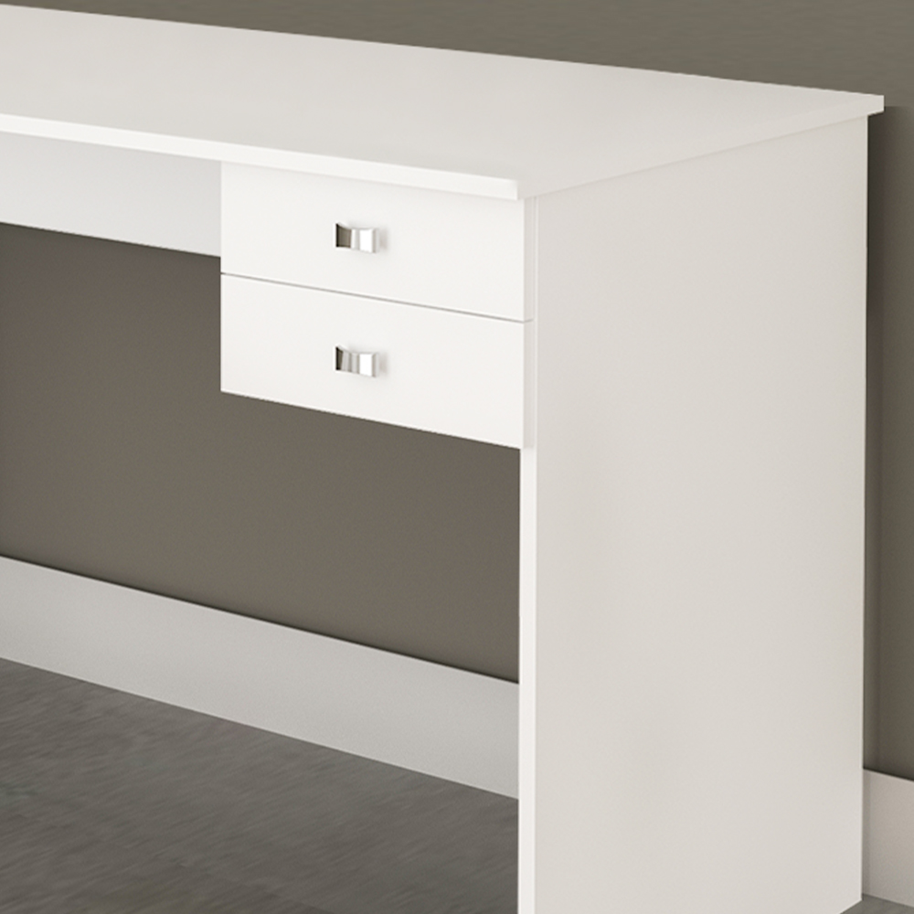 Escrivaninha Mesa Escritorio 2 gavetas ME4165 Branco Tecno Mobili