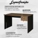 Escrivaninha Mesa Escritorio 2 gavetas ME4165 Nogal Preto Tecno Mobili