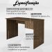 Escrivaninha Mesa Escritorio 2 gavetas ME4165 Nogal Tecno Mobili