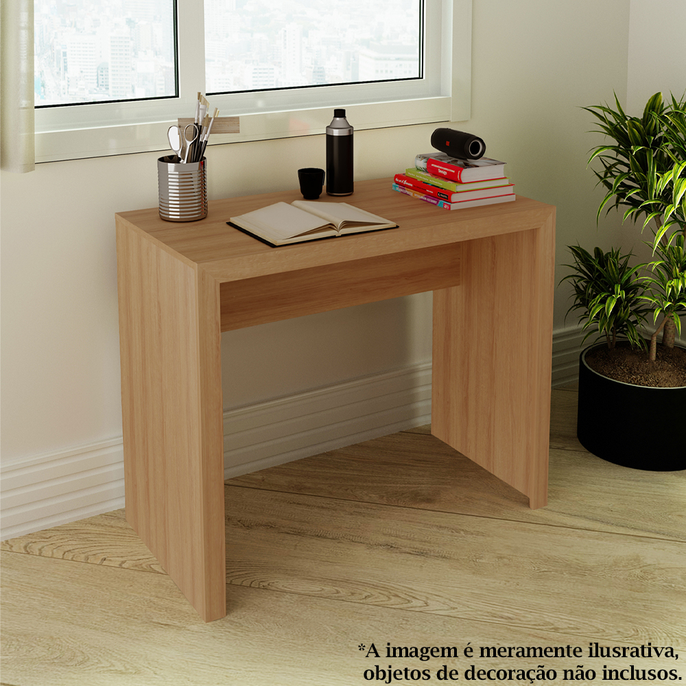 Escrivaninha Mesa Escritorio ME4139 Amendoa Tecno Mobili