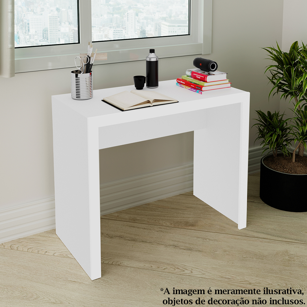 Escrivaninha Mesa Escritorio ME4139 Branco Tecno Mobili