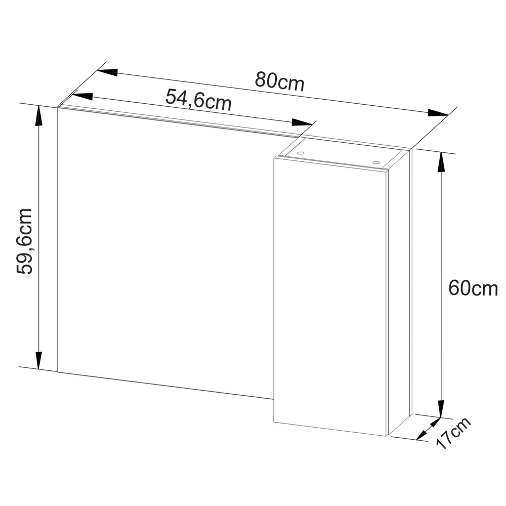 Espelheira Para Banheiro 1 Porta BN3602 Amendoa Tecno Mobili