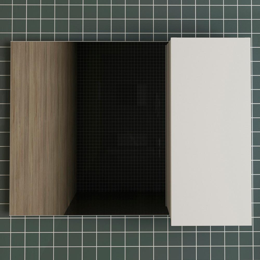 Espelheira Para Banheiro 1 Porta BN3602 Branco Tecno Mobili