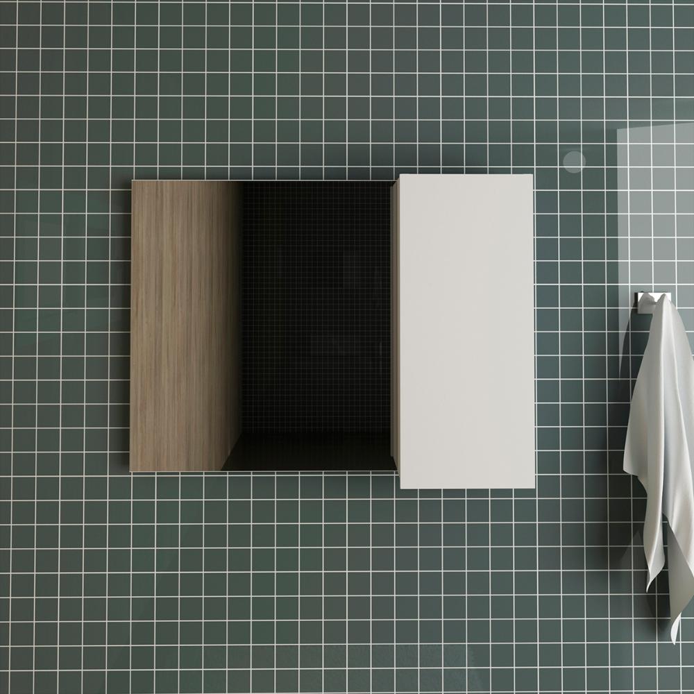 Espelheira Para Banheiro 1 Porta BN3602 Branco Tecno Mobili