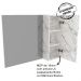 Espelheira Para Banheiro 1 Porta BN3602 Marmore Branco Tecno Mobili