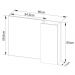 Espelheira Para Banheiro 1 Porta BN3602 Marmore Branco Tecno Mobili