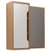 Espelheira Para Banheiro 60 cm 1 Porta BN3648 Amendoa Branco Tecno Mobili