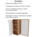 Espelheira Para Banheiro 60 cm 1 Porta BN3648 Amendoa Branco Tecno Mobili