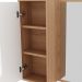 Espelheira Para Banheiro 60 cm 1 Porta BN3648 Amendoa Branco Tecno Mobili