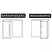 Espelheira Para Banheiro 60 cm 1 Porta BN3648 Amendoa Branco Tecno Mobili