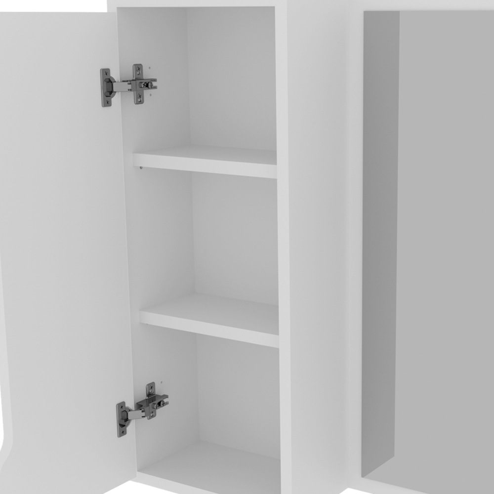 Espelheira Para Banheiro 60 cm 1 Porta BN3648 Branca Tecno Mobili