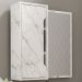 Espelheira Para Banheiro 60 cm 1 Porta BN3648 Marmore Branco Tecno Mobili