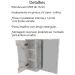 Espelheira Para Banheiro 60 cm 1 Porta BN3648 Marmore Branco Tecno Mobili