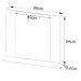 Espelheira Para Banheiro BN3610 Marmore Branco Tecno Mobili
